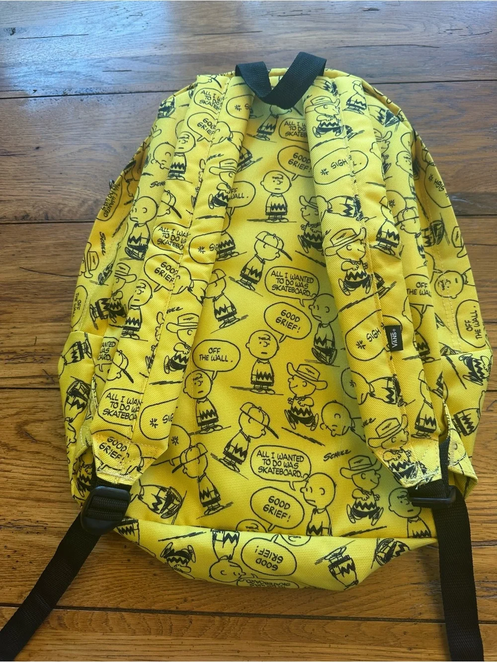 Vans x Peanuts Old Skool ll Charlie Brown Black and Yellow Backpack Like New